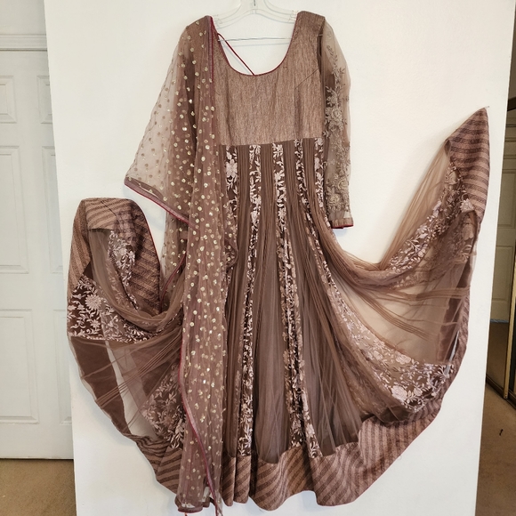 Dresses & Skirts - Fancy Anarkali Dress - Mauve - 39" Medium